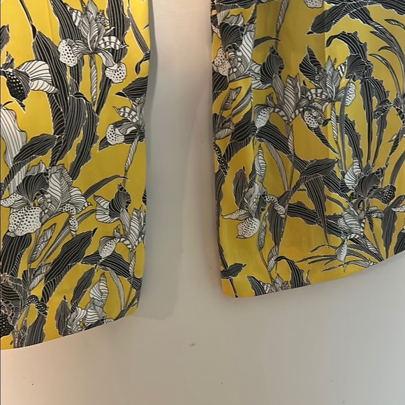 RACHEL Rachel Roy Floral Wide-Leg Pants High Rise Elastic Waist Size 12 - Picture 7 of 9